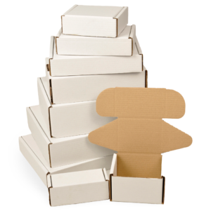 White Cardboard Postal Boxes - Cardboard Mailing Boxes, Shipping Boxes, and Packaging Boxes for Parcels, Post, Ecommerce, and Gifts