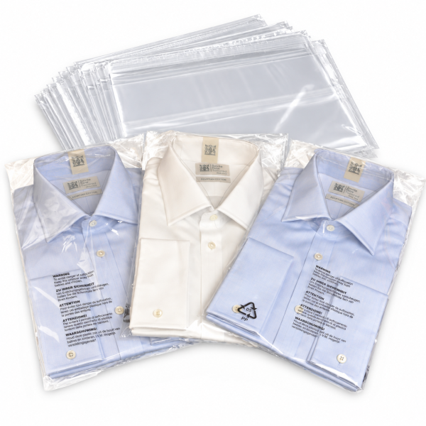 Clear Self Seal Garment Bags with Safety Warning