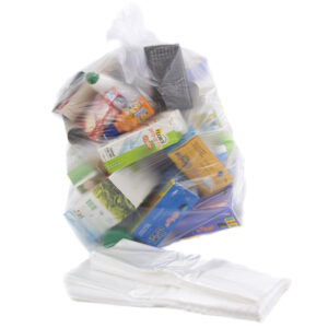 Clear Recycling Bin Bags -Bin Liners for 40L-90L Bins