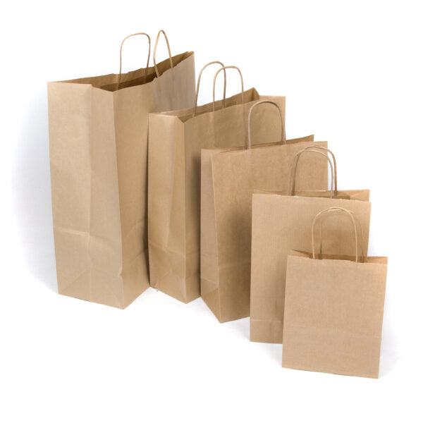 brown paper carrier bags twist handle