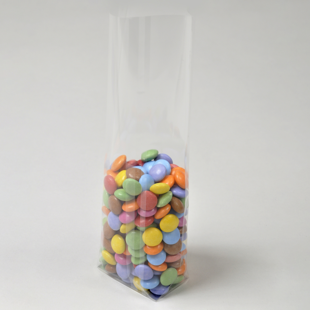 Block / Cross Bottom Cellophane Sweet Bags – With Silver Card Base - Image 4