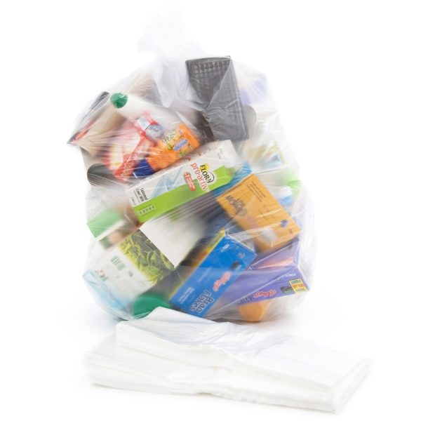 Large Clear Recycling Bin Bags -Bin Liners for 40L-90L Bins