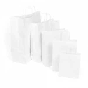 White twist handle carrier bags