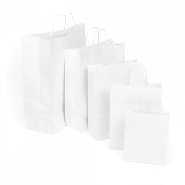White twist handle carrier bags